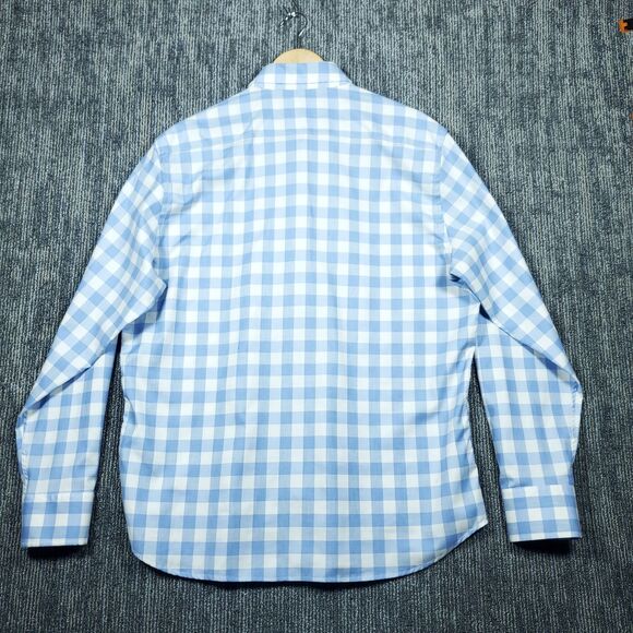 Twillory Shirt Mens XL Blue Plaid Untuckable Button Up Long Sleeve Tailored - Picture 3 of 16